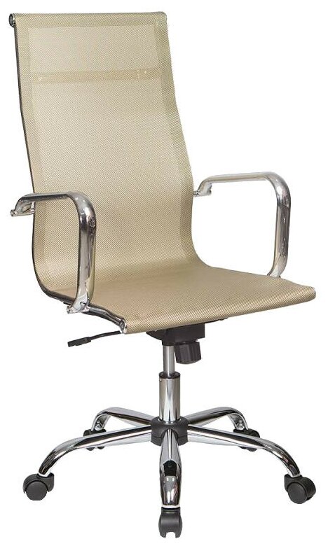 Кресло руководителя Ch-993 золотистый, сетка / Компьютерное кресло для директора, начальника, менеджера