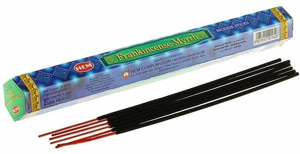 Hem Incense Sticks FRANKINCENSE-MYRRH (Благовония ладан-мирра, Хем), уп. 20 палочек.