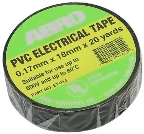 Изолента 18мм x18,2м синяя (ABRO) ET-914-BLU-RW - фото №2