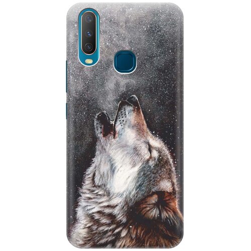 фото Cиликоновый чехол на vivo y17 / виво у17 с принтом "морозный волк" gosso
