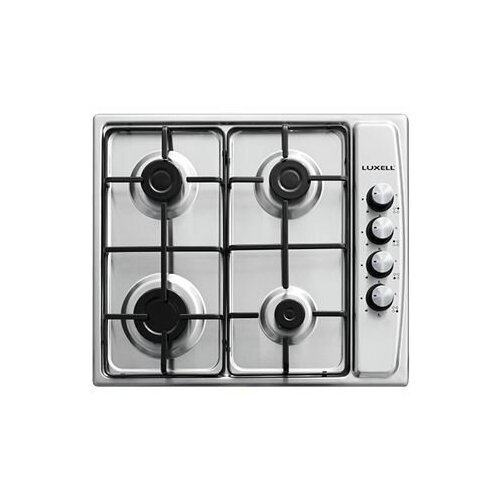 Газовая варочная панель KUMTEL LUXELL LX-410BF панель встраиваемая 60 см механическое управление металические решетки электроподжиг серебристый 1100000₽