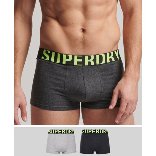 Трусы Superdry, 2 шт., размер XXL, черный, серый