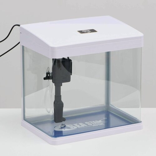 Изображение товара Аквариум SeaStar HX-318F в комплекте: LED-лампа 7 режимов, фильтр, 18 л, белый