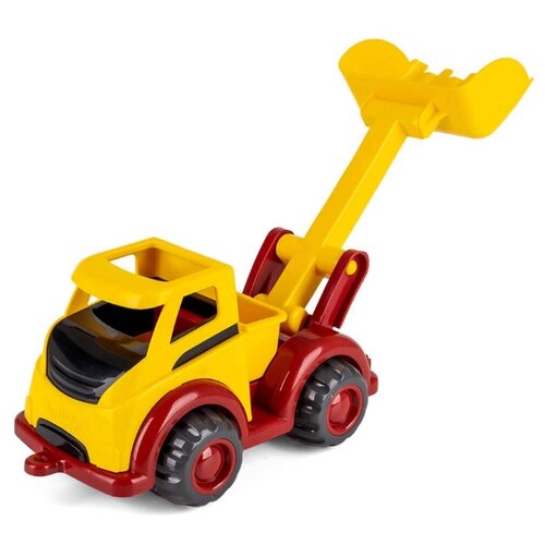 Экскаватор Viking Toys Mighty (1852), 28 см, желтый/красный машины viking toys джамбо пожарная машина 28 см с 2 фигурками