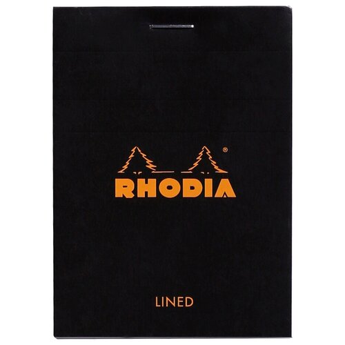 Блокнот Rhodia Basics №11, A7, линейка, 80 г, черный, 2 шт./уп.