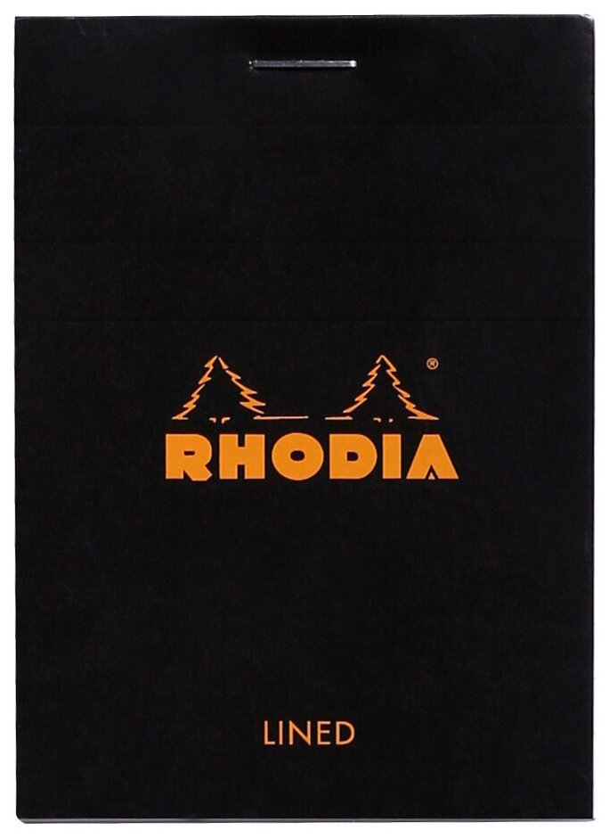 Блокнот Rhodia Basics №11, A7, линейка, 80 г, черный, 2 шт./уп.