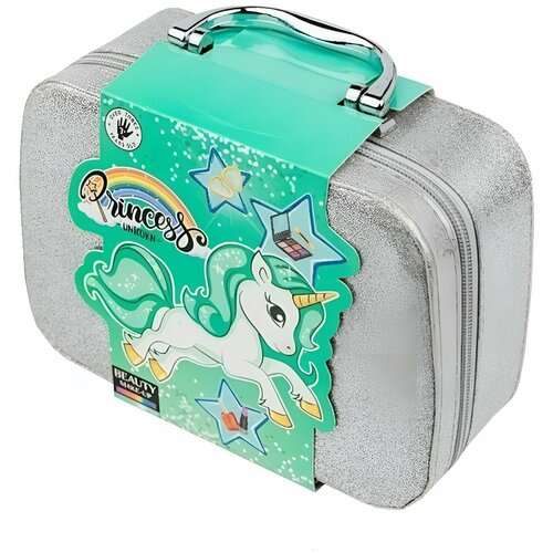 Набор детской декоративной косметики для детей, девочек Princess Unicorn / Подарочный бокс, чемоданчик для лица, губ, ногтей