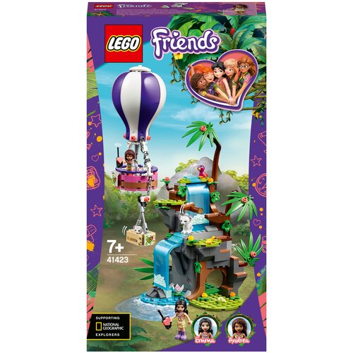 фото Конструктор lego friends джунгли спасение тигра на воздушном шаре 302 дет. 41423