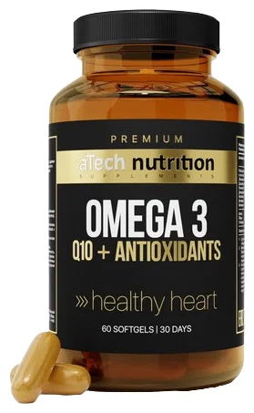 Omega 3 + Q10 комплекс с высокой концентрацией компонентовaTech Nutrition Premium 60 капсул