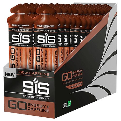 6шт sis go energy gel ананас энергетический гель с углеводами изотоник для бега 60мл SiS, Гель изотонический углеводный с кофеином 150мг GO ENERGY+CAFFEINE GEL, 30шт по 60мл (двойной эспрессо)