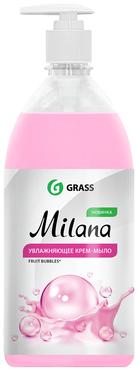 Жидкое крем мыло Grass Milana fruit bubbles, 1000 мл.