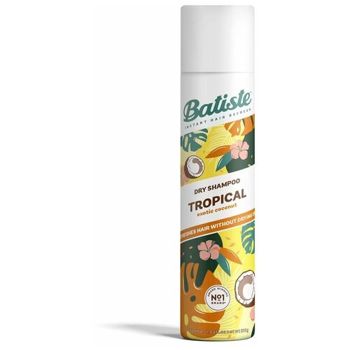 Batiste сухой шампунь Tropical, 350 мл. batiste сухой шампунь tropical 120 г 200 мл