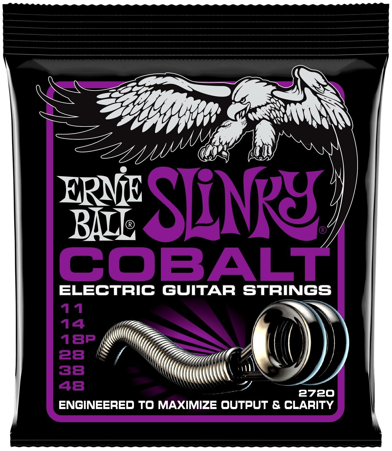 ERNIE BALL 2720 - струны для эл. гитары Cobalt Power Slinky (11-14-18p-28-38-48)