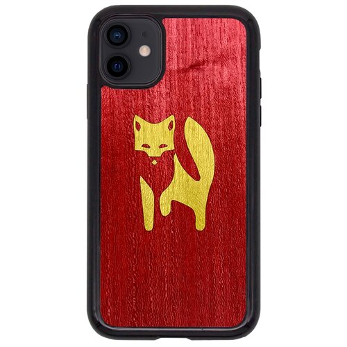 фото Чехол timber&cases для apple iphone 11, tpu, wild collection - хитрость леса/лиса (красный - желтый кото) timber & cases