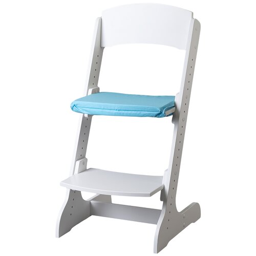 фото Набор: растущий стул alpika-brand eco materials сlassic, белоснежка плюс мягкая сидушка на сидение голубая