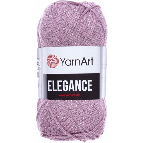 Пряжа YarnArt Elegance розово-сиреневый (110), 88%хлопок/12%металлик, 130м, 50г, 5шт
