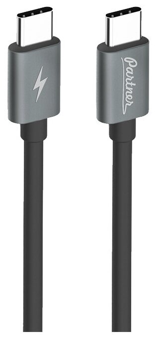 Кабель Partner-Olmio Кабель USB3.1, USB type-C - USB type-C, 1м, черный 038386