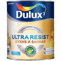 Краска для кухни и ванной латексная Dulux Ultra Resist матовая база BW 1 л.