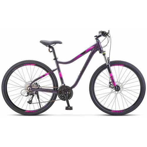 Велосипед женский горный Stels 27,5 Miss-7700 MD V010 рама 19 темно-пурпурный велосипед горный женский miss 7700 md 27 5 v010 темно пурпурный рама 19 item 040