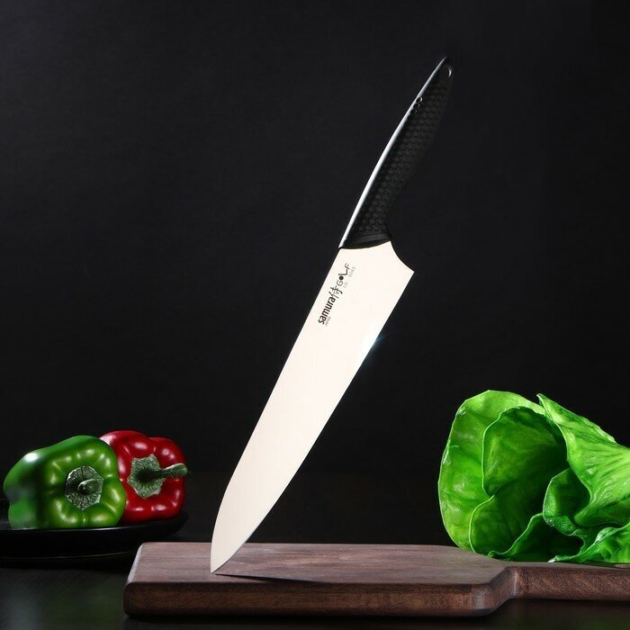 SAMURA Нож кухонный Samura GOLF, шеф, лезвие 22,1 см, AUS-8