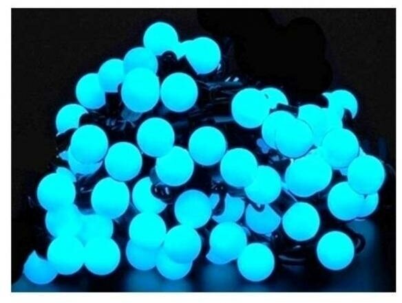 LDBL048B-10-C Гирлянда синие жемчужные шарики, LED-48, 2.4 м