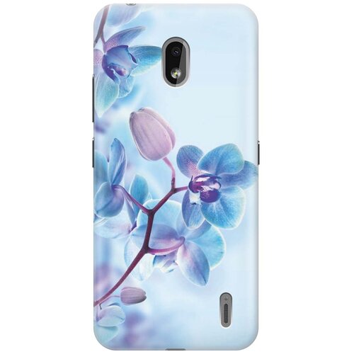 фото Gosso ультратонкий силиконовый чехол-накладка для nokia 2.2 с принтом "синий цветок на синем"