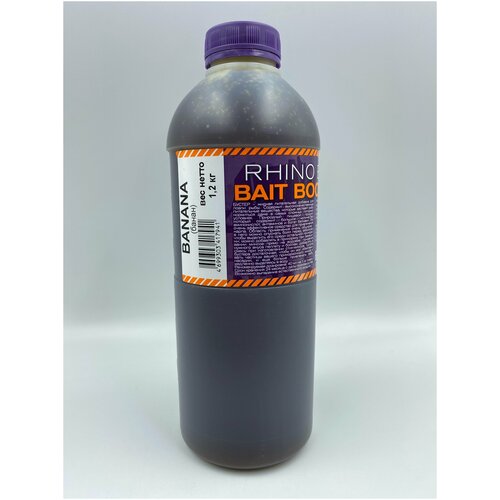 Rhino Baits Booster Liquid Food Banana / банан / канистра 1,2 л / жидкое питание / ликвид / бустер ликвид rhino baits bait booster liquid food 0 5 л mandarin мандарин