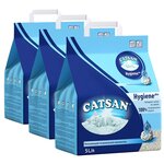Наполнитель для кошачьего туалета CATSAN Гигиена впитывающий 5л*3 (упаковка 3 шт.) - изображение
