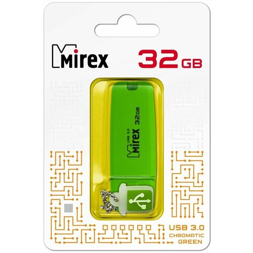 Флешка USB 3.0 Flash Drive MIREX CHROMATIC GREEN 32GB