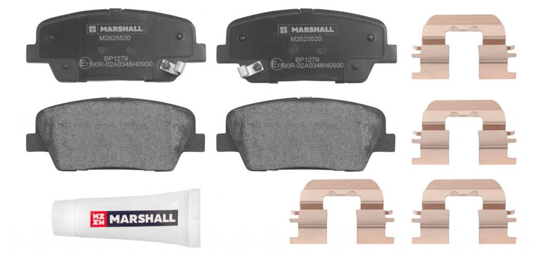 Тормозные колодки задние MARSHALL M2625520 для а/м Hyundai Genesis I 08-, Santa Fe II, III 06-, Kia Mohave 08 — фото 1