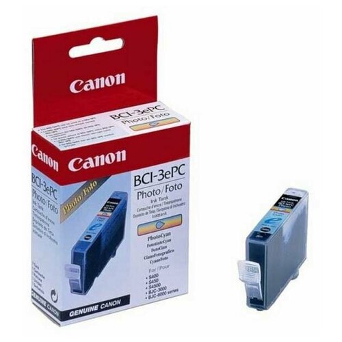 Картридж Canon BCI-3ePC (4483A002), 390 стр, голубой картридж canon bci 6r 8891a002 230 стр красный