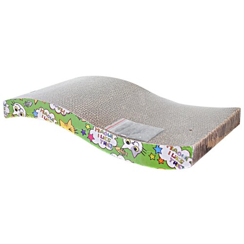 Когтеточка Уют S-образная низкая, с кошачьей мятой, гофрокартон 43*22*7,5см