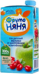 Сок ФрутоНяня из яблок и шиповника, c 3 лет, 0.5 л