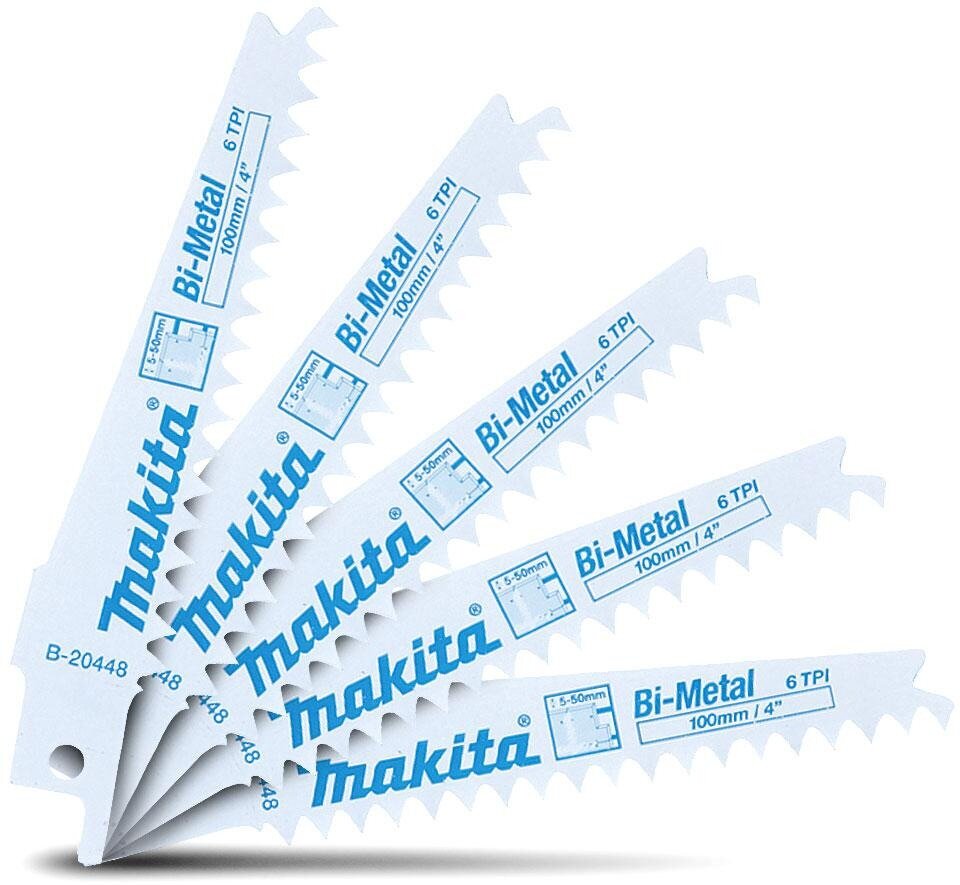 Полотно Makita B-20448 по пластику, 100мм, шаг зуба 4.3мм, 5шт - фотография № 7