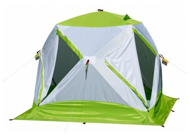 Зимняя палатка Лотос Куб 3 Классик А9 2022 вместимость 3 человека, 4 грани, размер 210 х 210 х 180 см, 2 входа/выхода