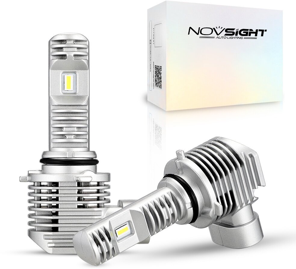 Светодиодная лампа Novsight N36 HB3 9005 цоколь P20d 50Вт 2 6000К белый свет LED автомобильная