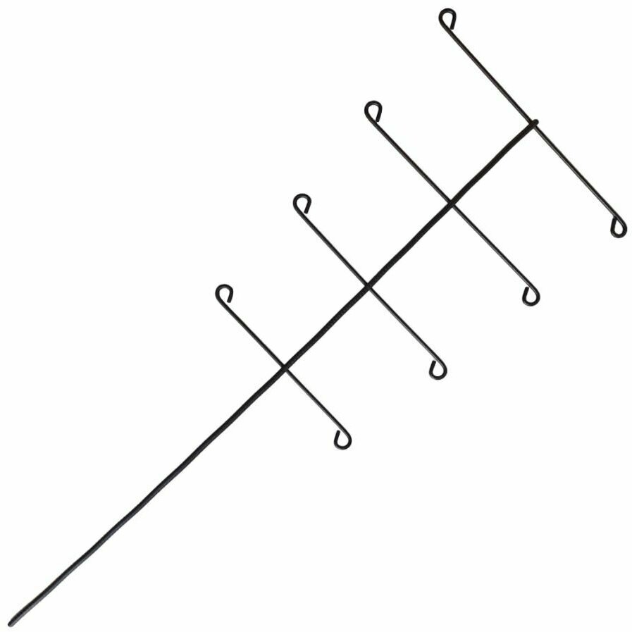 Опора Антеннка Чёрная 1 штука в комплекте, для комнатных и садовых растений антикоррозийная высота 50 см, ширина 18 см, шпалера - фотография № 3