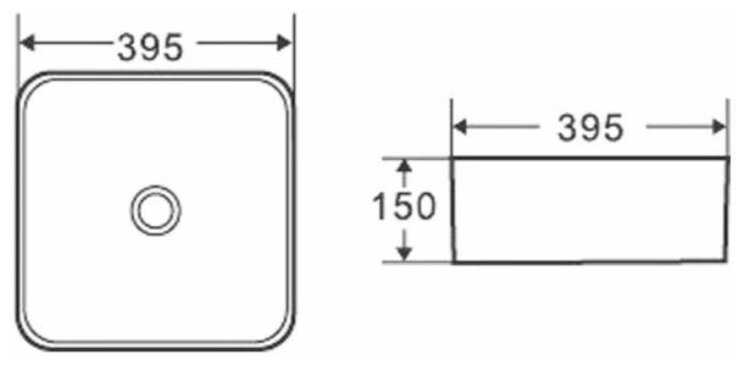 Раковина GR-3026 (395*395*150) - фотография № 9