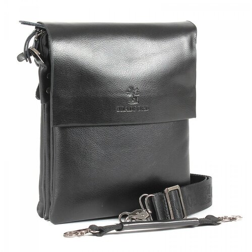Сумка  мессенджер BradFord, искусственная кожа, черный