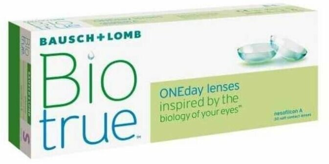 Линзы контактные Bausch&Lomb (Бауш энд Ломб) Biotrue Oneday мягкие однодневные для коррекции зрения (-1.25/8.6/14.2) 30 шт. Bausch & Lomb - фото №7
