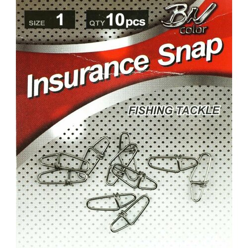 Карабин Namazu INSURANCE SNAP, цв. BN, №1, (тест 14кг) 10 шт. упак.