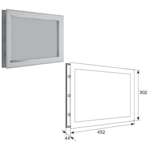 Окно акриловое 452х302 белое для панелей со структурой 