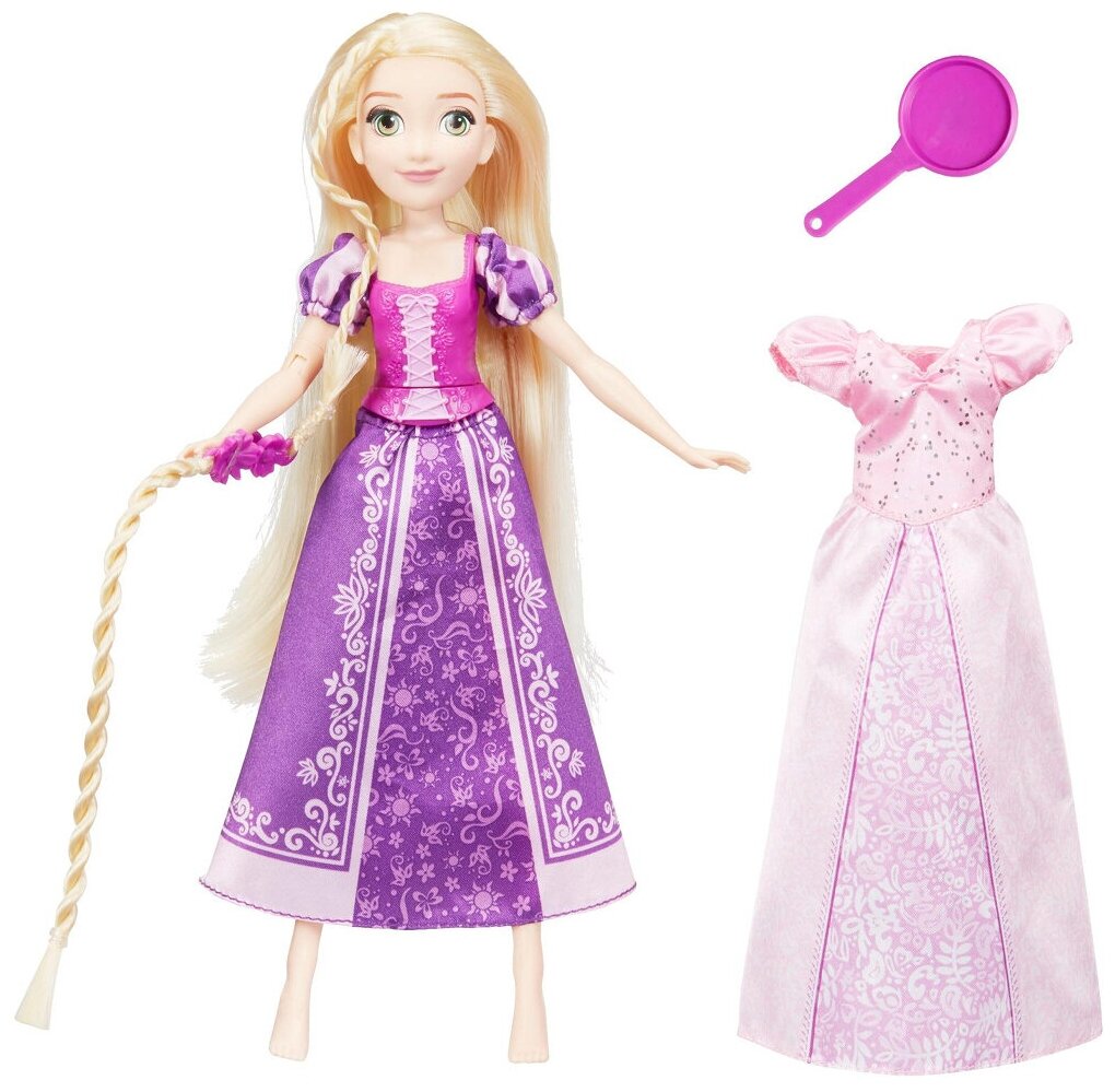 Кукла Hasbro Disney Princess Делюкс Рапунцель с дополнительным платьем 20 см, E2068