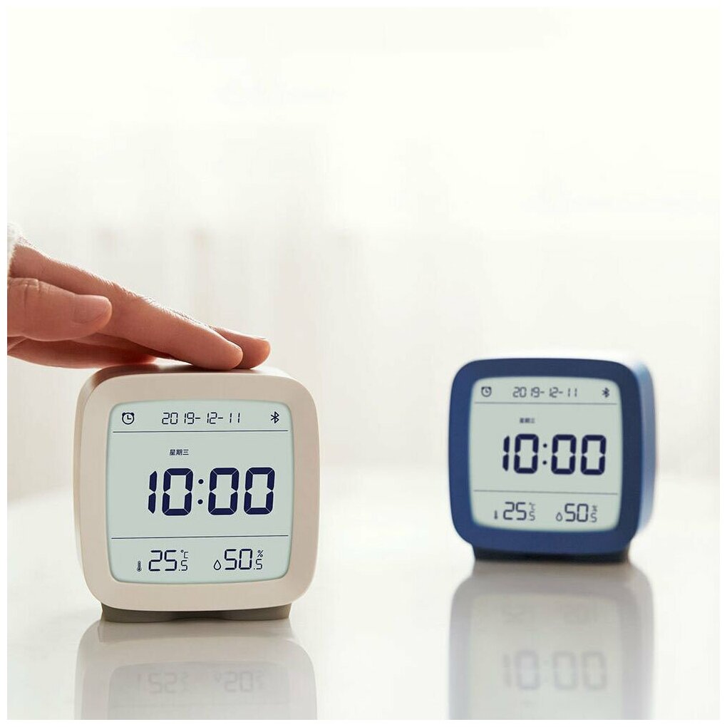 Часы Xiaomi ClearGrass Bluetooth Thermometer Alarm Clo . - фотография № 2