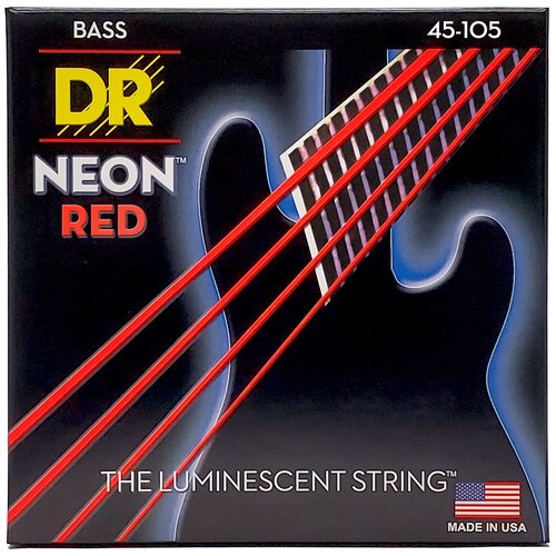 фото Dr strings nrb-45 hi-def neon струны для бас-гитары