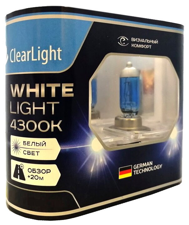 Лампа автомобильная галогенная ClearLight H11 MLH11WL 12V 55W PGJ19-2