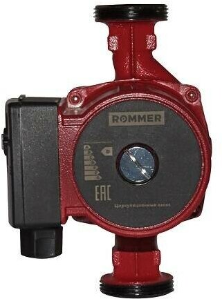 Насос циркуляционный ROMMER 25-60-180 (0,093 кВт, PN10, Hmax 6 м, 1x230В)