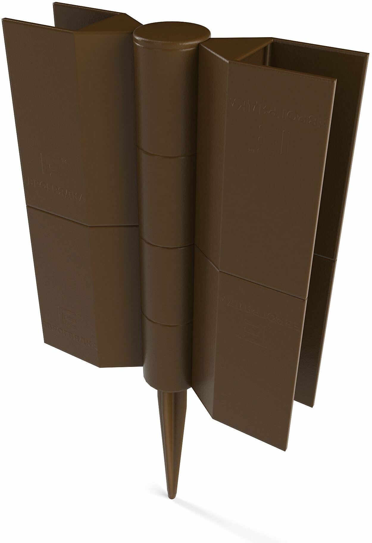 Стыковочный элемент для грядок и клумб 225x30 мм, Еврогрядка, цвет: коричневый - фотография № 2