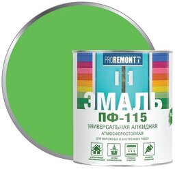 Эмаль алкидная (А) Proremontt ПФ-115 салатовый 0.9 кг