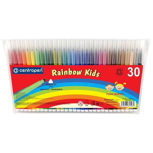 Centropen Набор фломастеров Rainbow Kids (7550), разноцветный, 252 шт.